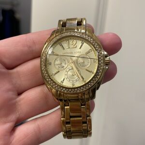 Gold Jeweled Michael Kors Women’s Watch